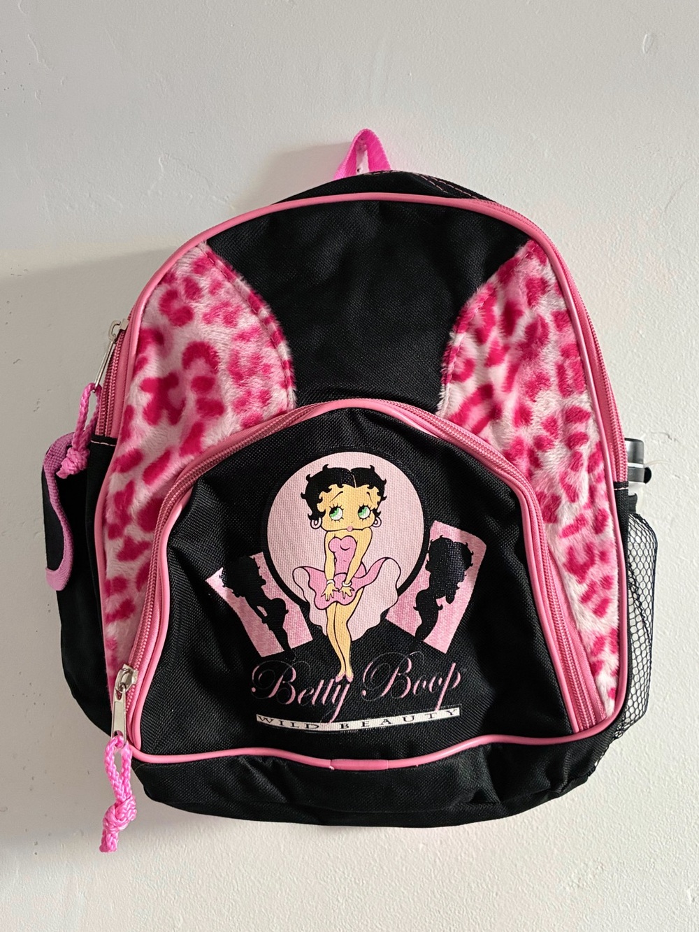 2008 NWT Betty Boop Plush Leopard Mini Backpack